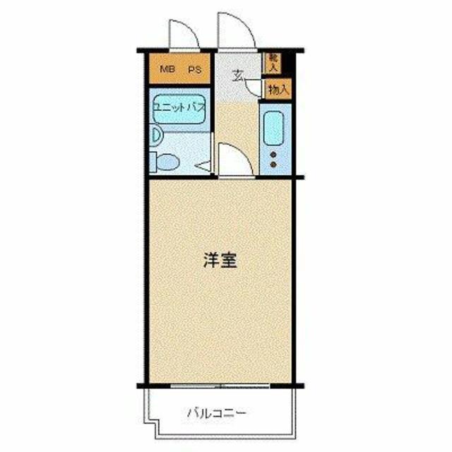 烏山ダイカンプラザ1号館(1K/2階)の間取り写真