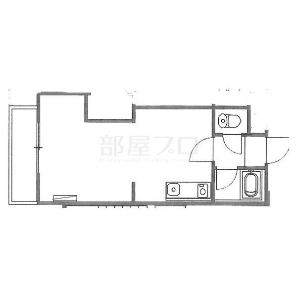 ローレル南6条(1DK/2階)の間取り写真