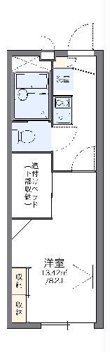 レオパレスソレーユ上地(1K/2階)の間取り写真