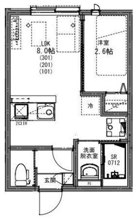 KEIAI RESIDENCE 新柏II(1LDK/2階)の間取り写真