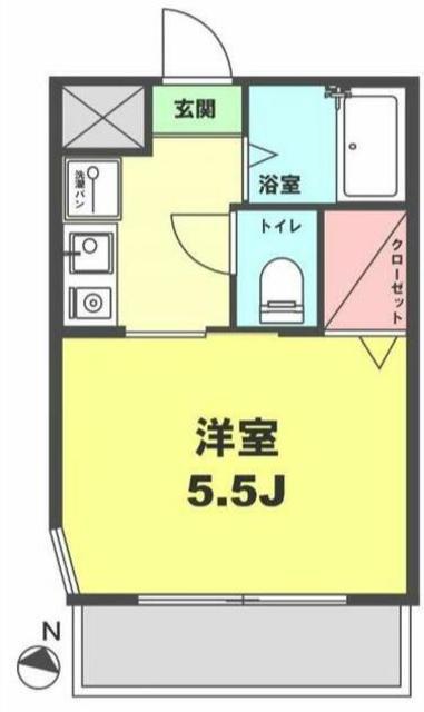 月村マンション ナンバー17(1K/1階)の間取り写真