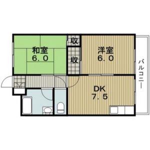 パステルハイム(2DK/4階)の間取り写真