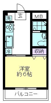 メゾンマリミエ(1K/3階)の間取り写真