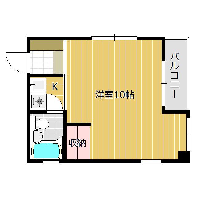 エルフラット(1K/3階)の間取り写真