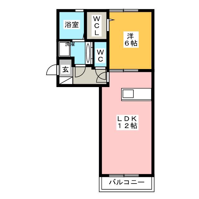 プール・トゥジュール B棟(1LDK/3階)の間取り写真