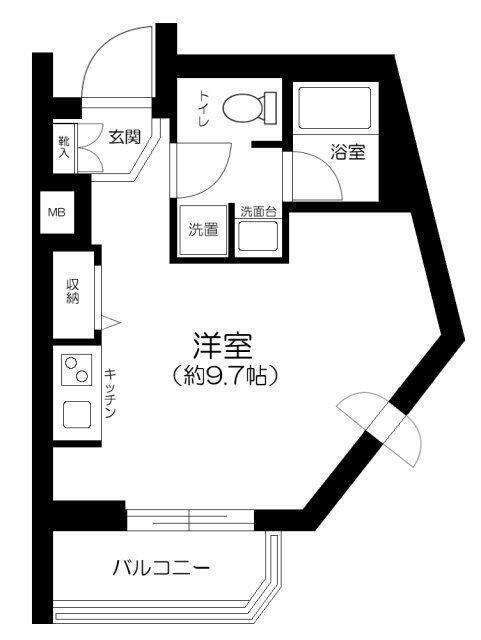 GENOVIA東向島IIISKYGARDEN(ワンルーム/3階)の間取り写真