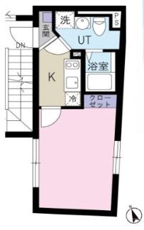 L ALLURE不動前(1K/2階)の間取り写真