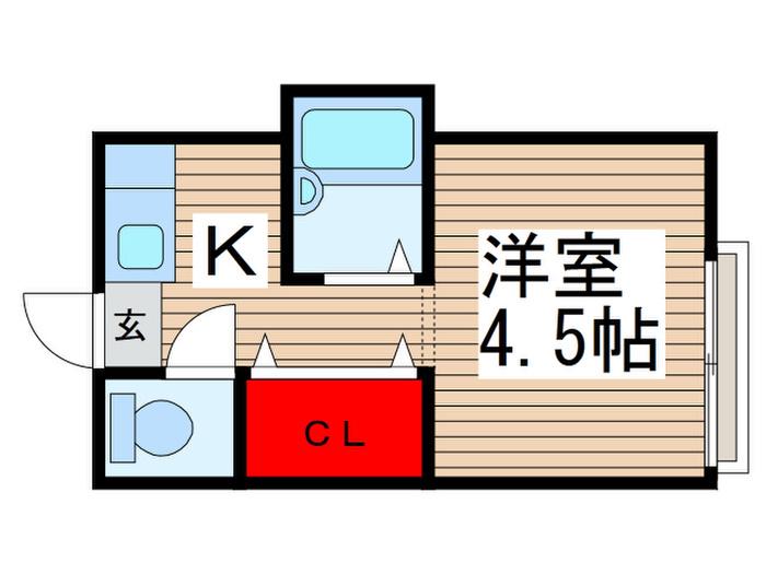 松戸荘(1K/1階)の間取り写真