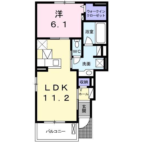サンブリーゼ VI(1LDK/1階)の間取り写真