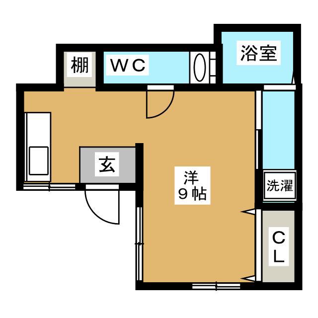 中村荘(ワンルーム/1階)の間取り写真