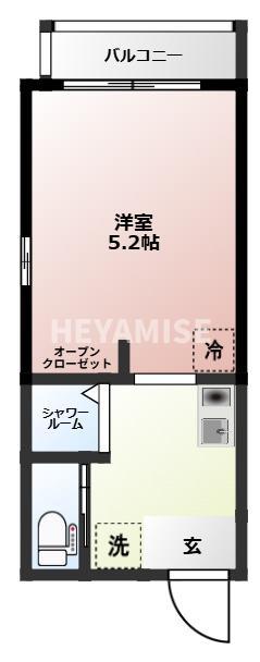 BEN匠1番館(1K/3階)の間取り写真