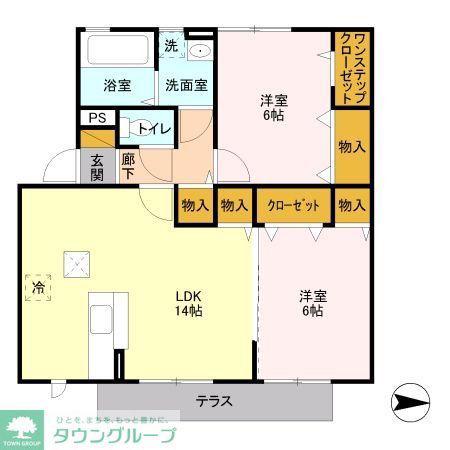 パークストリート(2LDK/1階)の間取り写真