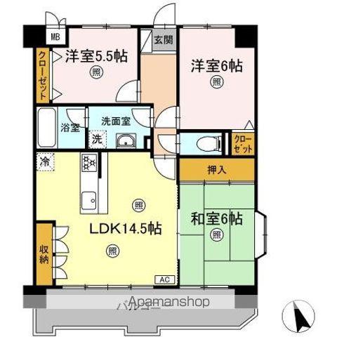 メゾン・ド・アムール(3LDK/3階)の間取り写真