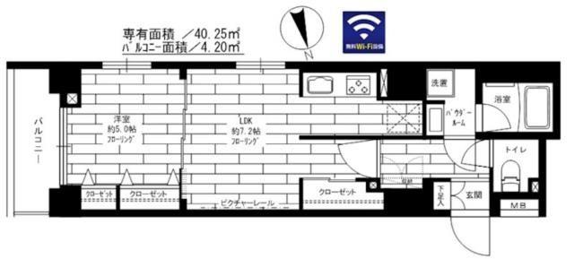 ステージグランデ上野(1LDK/8階)の間取り写真