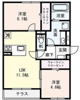 網島SOCIA(2LDK/3階)の間取り写真