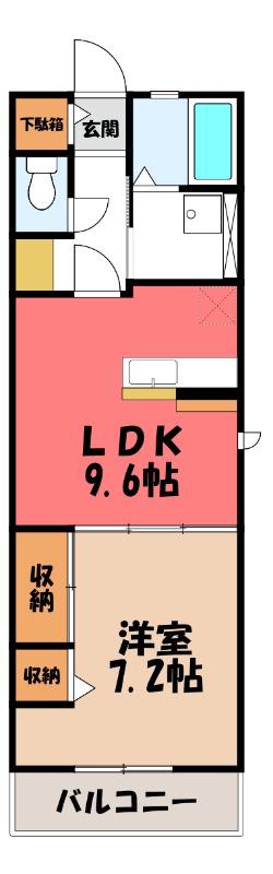 FERIIESTE(1LDK/1階)の間取り写真