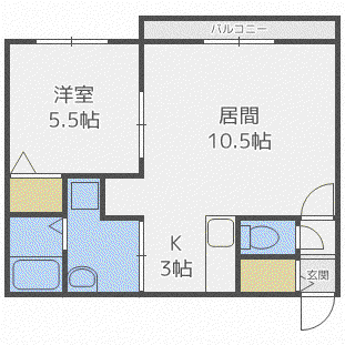 エトワール(1LDK/3階)の間取り写真