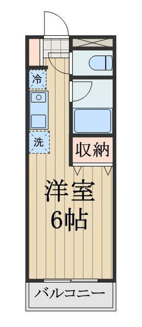 ヴィレッジ小金井(1K/1階)の間取り写真