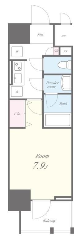 ROOTS BUNKYO OTOWA(1K/4階)の間取り写真