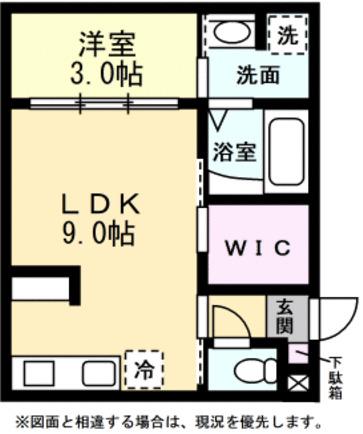 INTEGRAL大泉I(1LDK/1階)の間取り写真