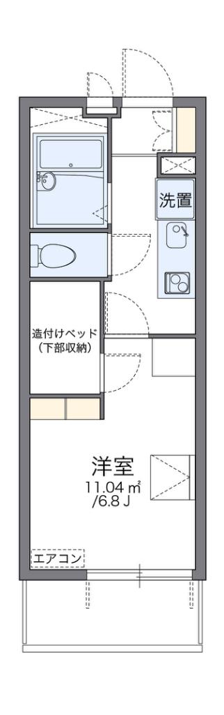 レオパレスWING西淀(1K/4階)の間取り写真