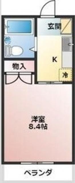 メゾンリヴレーヌ(1K/1階)の間取り写真