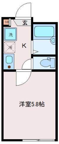 アンシャンテ東尾久(1K/1階)の間取り写真