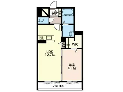 Q-BRICK キューブリック(1LDK/3階)の間取り写真