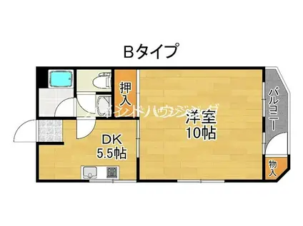 阪下ハウスマンション(1DK/3階)の間取り写真