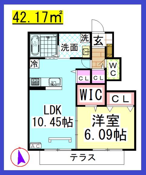 DL クレール湘南台5A(1LDK/1階)の間取り写真
