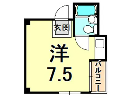 エステートフクイ(ワンルーム/3階)の間取り写真