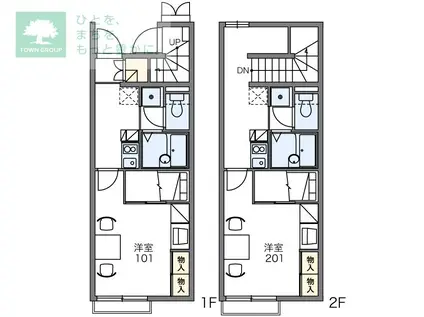 レオパレスサンリーブIII(1K/1階)の間取り写真