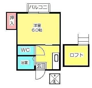 アートインライトグリーンハウス(1K/1階)の間取り写真