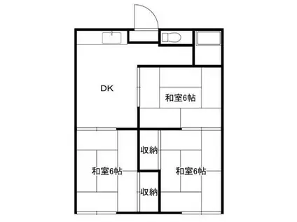 ハイツ鎌倉(3DK/1階)の間取り写真