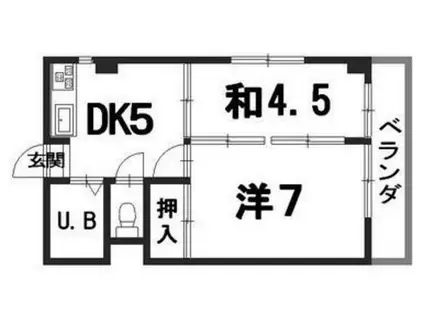 引地ビル(2DK/2階)の間取り写真