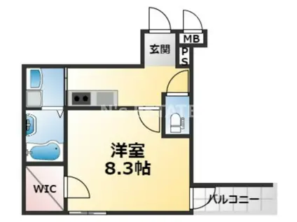 フジパレス兵庫須佐野II番館(1K/3階)の間取り写真