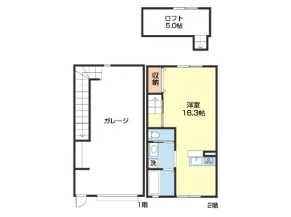 WAKANOURA・R(ワンルーム/1階)の間取り写真