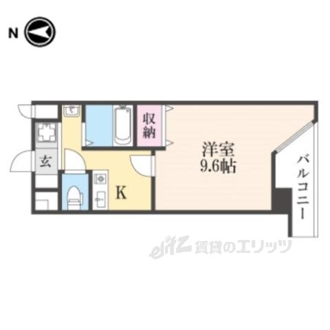 Mプラザ津田駅前十一番館(1K/2階)の間取り写真
