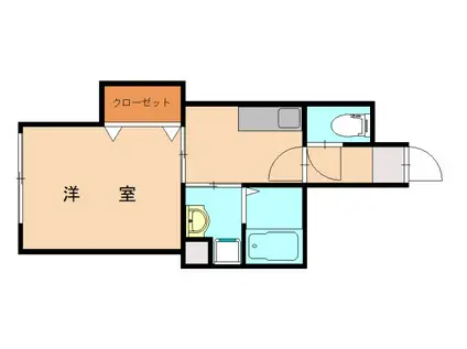 片野タカヤコーポレーションビル(1K/2階)の間取り写真
