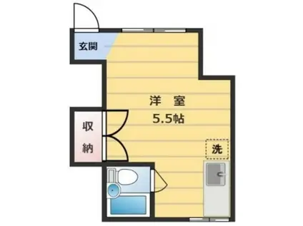コーポ清風(ワンルーム/2階)の間取り写真