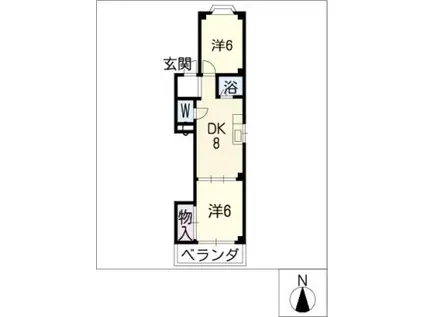 メゾン・ド・オオシマ(2DK/3階)の間取り写真