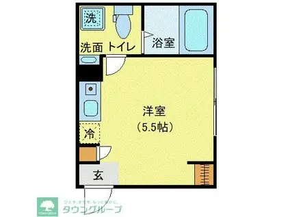 EPICER柴又(ワンルーム/2階)の間取り写真