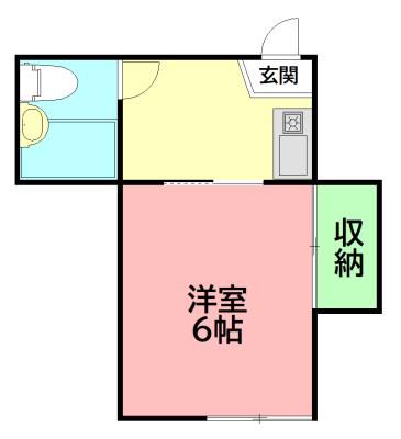 新久荘(1K/2階)の間取り写真
