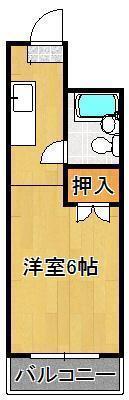 ピアチューレ園(ワンルーム/1階)の間取り写真