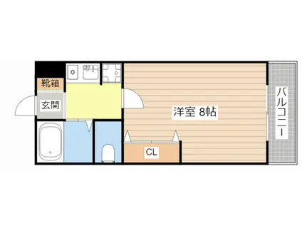 カーペンターハウスI(1K/1階)の間取り写真