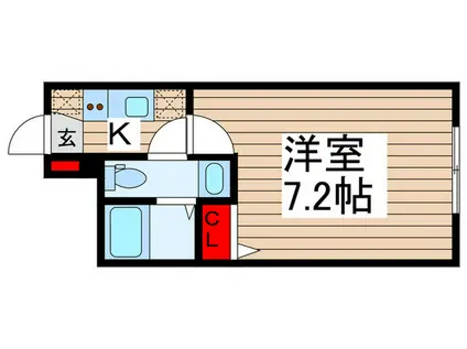 PETIT KOSUGE(1K/1階)の間取り写真