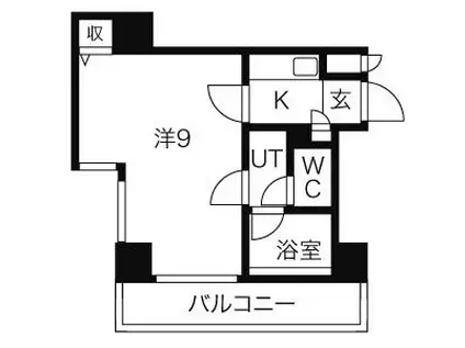 パックス今池(1K/8階)の間取り写真