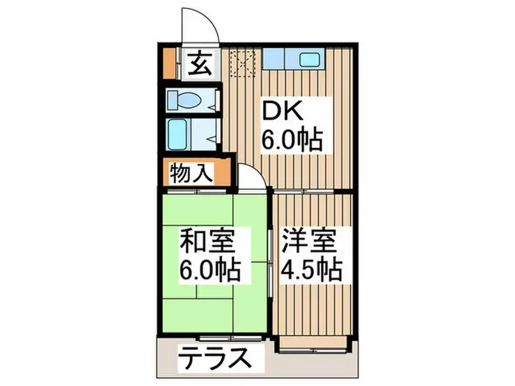 恵ハイツ 1階階 間取り