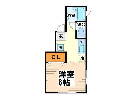 サンクチュアリ(1K/2階)の間取り写真