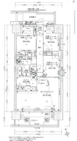 ウエリス姫路(2SLDK/9階)の間取り写真